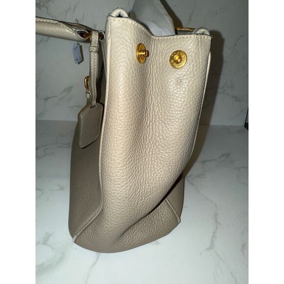 Prada Vitello Daino Double-Handle Tote in Talco - Picture 7 of 12